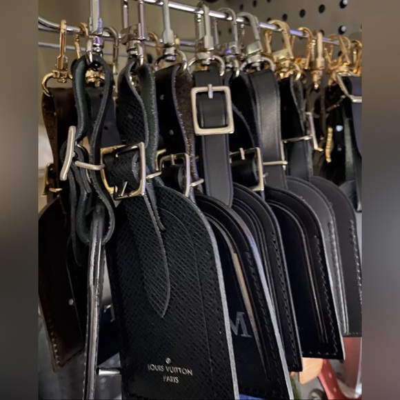 Louis Vuitton Leather Tag Bordeaux w/ HH Initials Stamped Maroon 🔥 - Picture 7 of 7